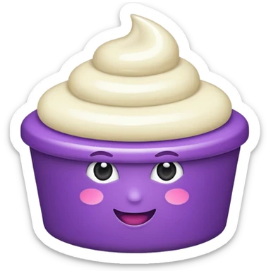 doce branco e roxo sticker