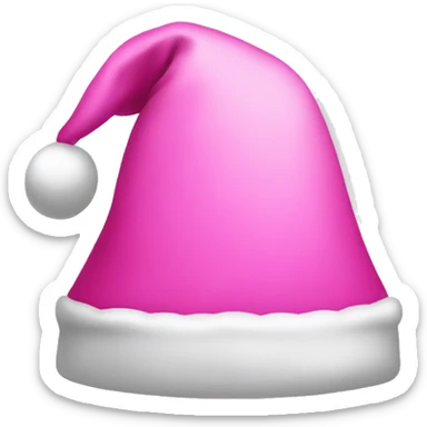 Pink Santa hat sticker