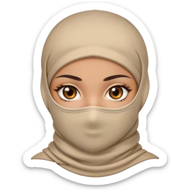 Muslim girl in balaclava sticker