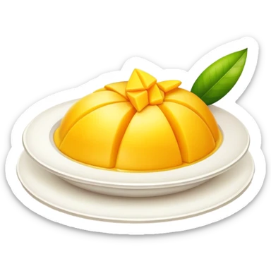 Cute japanese dessert mango sticker