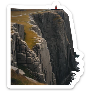 North Cape Nordkapp Norway with dramatic cliff over sea sticker