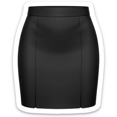 plain isolated black mini pencil skirt sticker