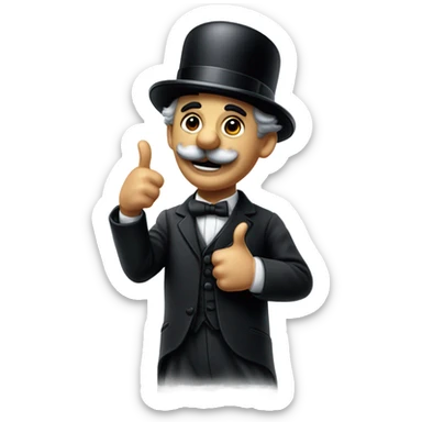 Charlie Chaplin thumbs up sticker