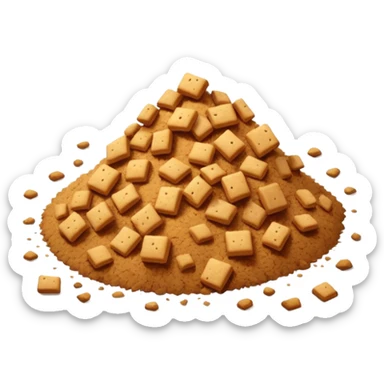 No así no tipo migajas pocas tiradas en el suelo  sticker