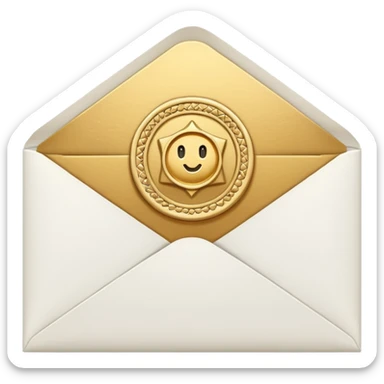 realistic wedding beautiful envelope sticker