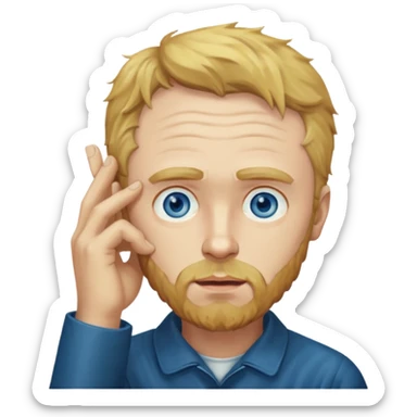 van gogh holding his ear sticker