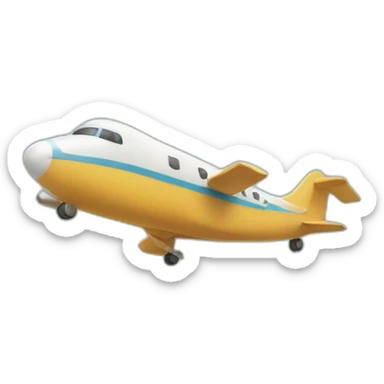 an airplane flying in air  sticker