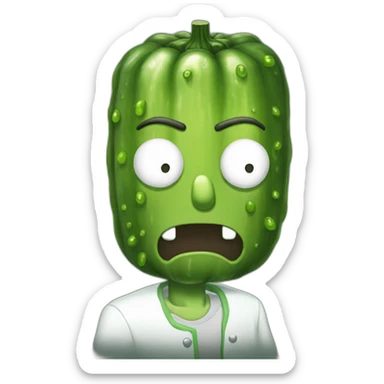 Pickle Rick high sticker