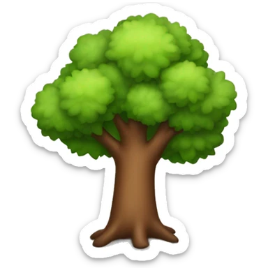 a tree in the woods sticker
