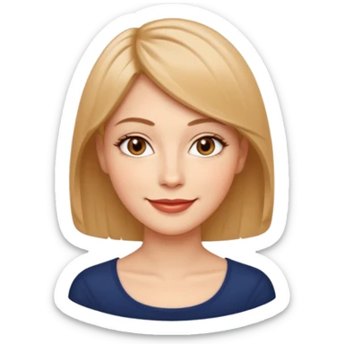 Alta pelo corto en capas enfrente delgada ojos almendrados con ovalados labios mediod sticker