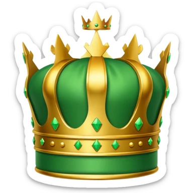 green coin king crown inside sticker