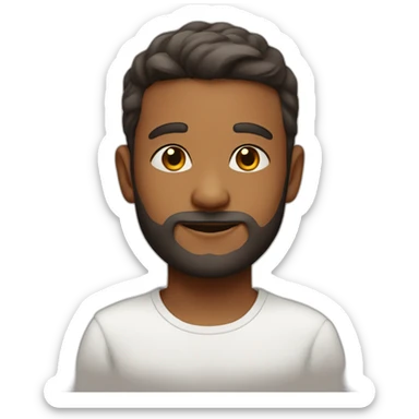 Boy with a light beard and tilak on forehead  sticker