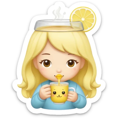 Sanrio with lemon tea sticker