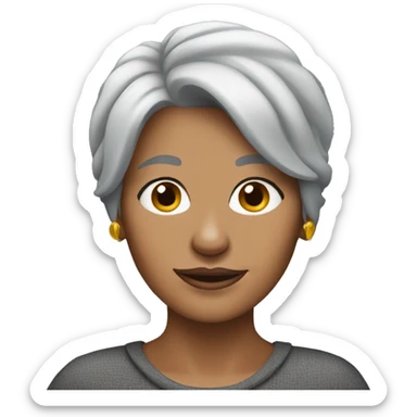 Grey-haired Woman-with-yorkie sticker