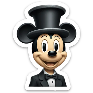 mickey mouse from steamboat willie sticker