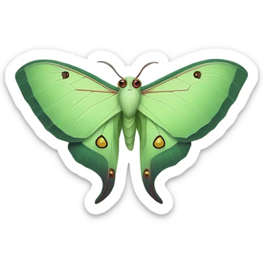luna moth sticker