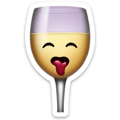 Wine cup with kiss sticker