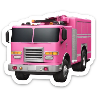 Pink fire truck  sticker