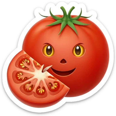 Has un emoji un jitomate peleando con un pepperoni sticker