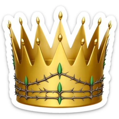 harlf crown of thorns and half king crown sticker