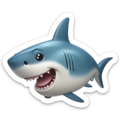 Cute Shark laughing sticker
