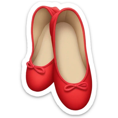 red ballerina shoes sticker