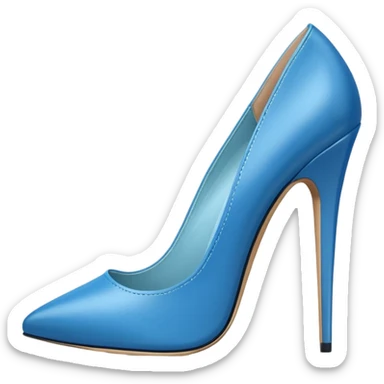 blue high-heeled shoes sticker