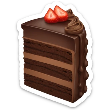 A slice of chocolate cake sticker