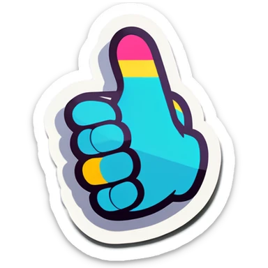 thumb up that have a kink  sticker