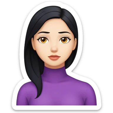 Woman with black hair arching back sticker