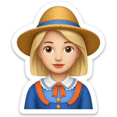 woman with dutch clothing sticker