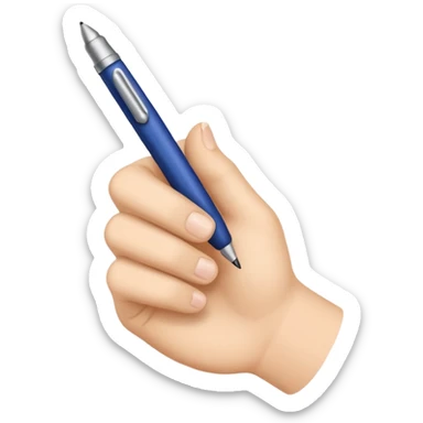 Writing hand sticker