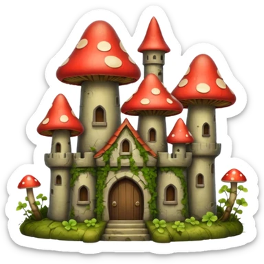 gloomy mushroom castle sticker