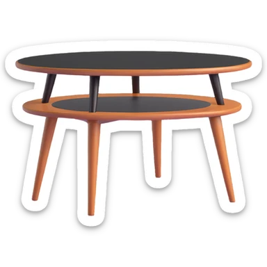 Mid century modern coffee table with tapered legs sticker