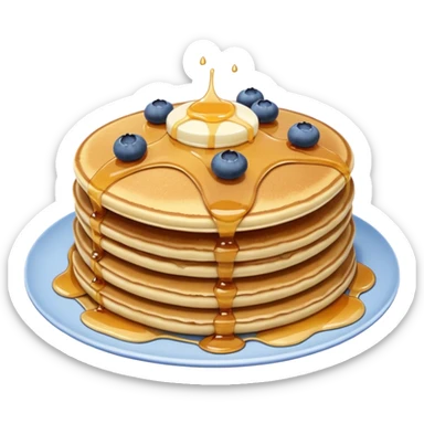 Pancake topped with blueberries sticker