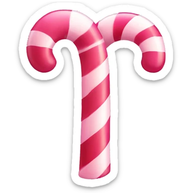 Aesthetic pink candy cane sticker