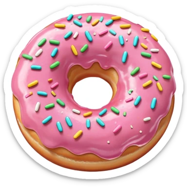 pastel pink cutesy donut sticker