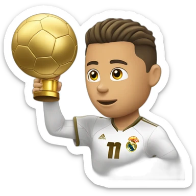 Ronaldo qui montre un ballon d’or sticker