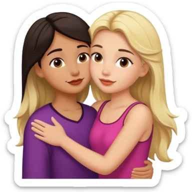 Cute Mexican kissing blonde girl sticker