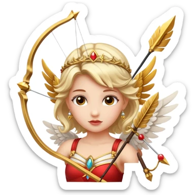Cupid queen sticker