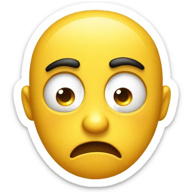 scared shaking sweating round yellow emoji sticker