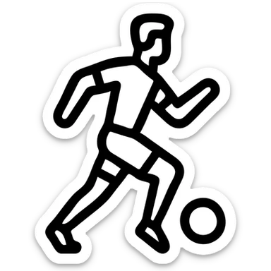 Cristiano Ronaldo modern icon capturing dynamic movement energy abstracted but recognizable clean minimal sticker