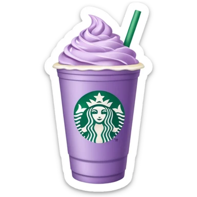 starbucks cup liliac drink with cold foam sticker