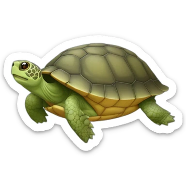 Une tortue qui se promène sticker
