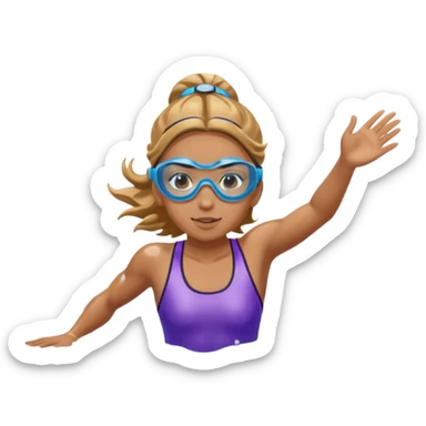 girl swimming athlete sticker