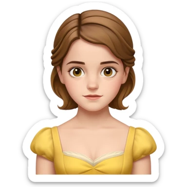emma watson as belle Cinematic Realistic sticker