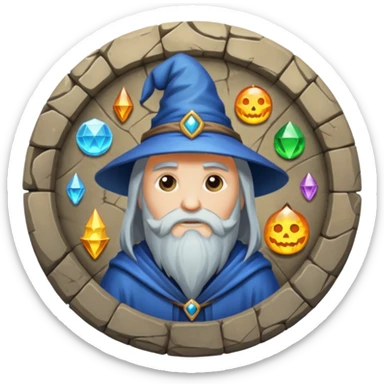 wizard's circle sticker