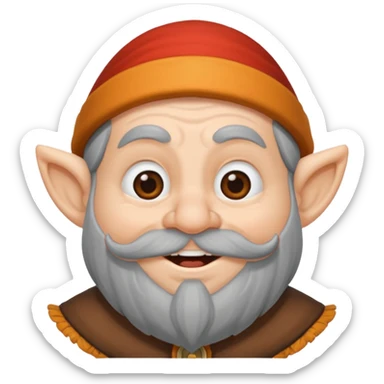 sneezy dwarf snow white sticker