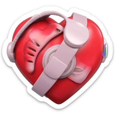 heart support, sticker
