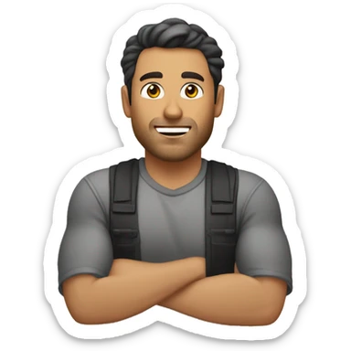 Hombre de 35 años haciendo shawarma  sticker